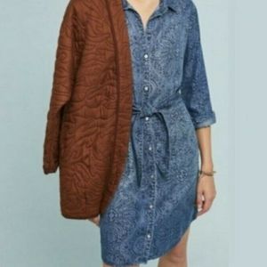 Cloth and Stone Denim dress with front tie